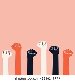 Fist Hands Or Protester Hands Icon Vector Design.
