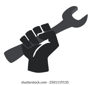 Llave de llave de sujeción de puño. Vector