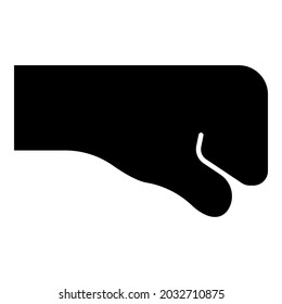 Fist icon black color vector illustration flat style image