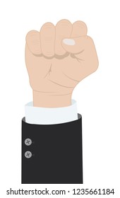 Fist up icon. Cartoon of fist up vector icon for web design isolated on white background