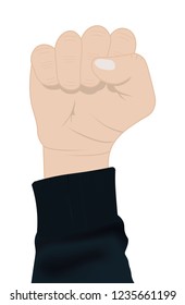 Fist up icon. Cartoon of fist up vector icon for web design isolated on white background
