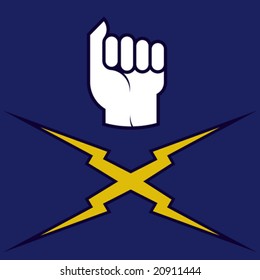 Fist icon. CMYK. Only global colors.