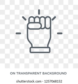 Fist icon. Fist design concept from  collection. Simple element vector illustration on transparent background.