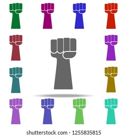 fist icon. Elements of Human Rights in multi color style icons. Simple icon for websites, web design, mobile app, info graphics