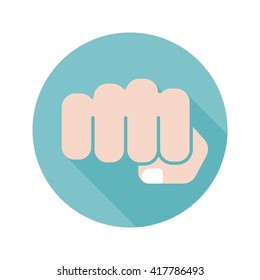fist icon, flat design