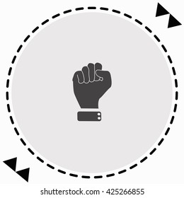 Fist icon Flat Design. Isolated Illustration.