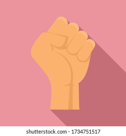 Icono de puño. Ilustración plana del icono del primer vector para el diseño web