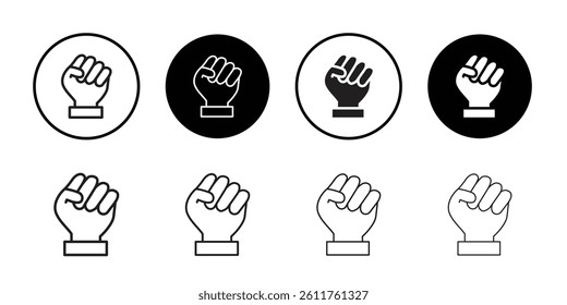 Fist icon Flat line symbol