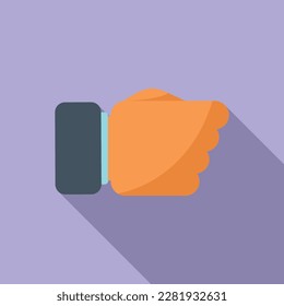 Fist icon flat vector. Hold palm. Pinch grip