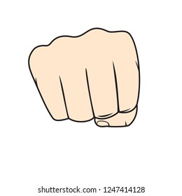 fist icon isolated on a white background