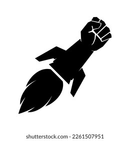 Fist icon. Protest concept. Empowerment icon. Fist clenched symbol. Vector illustration.