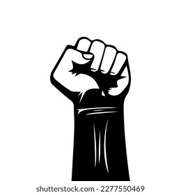 Fist icon. Protest concept. Empowerment icon. Fist clenched symbol. Vector illustration.