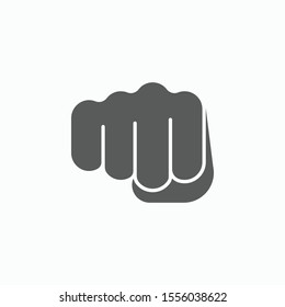 fist icon, punch vector illustration