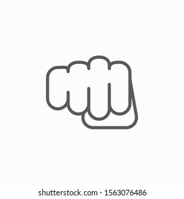 fist icon, punch vector illustration