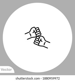 Fist icon sign vector,Symbol, logo illustration for web and mobile