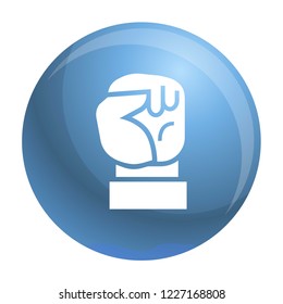 Fist up icon. Simple illustration of fist up vector icon for web design isolated on white background