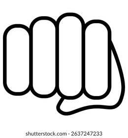 fist icon Simple thin line stroke - Powered by Shutterstock - Get 15% off with code: PIKWIZARD15
