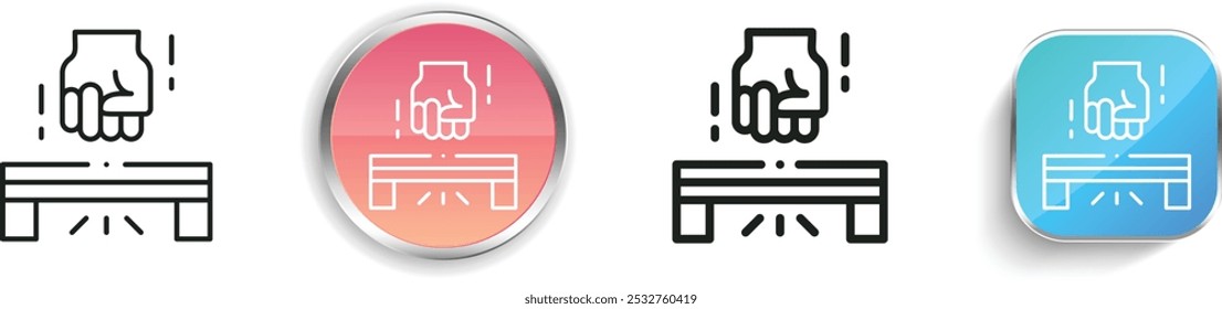 primeiro ícone. Design fino, linear, regular e estilo botão isolado no fundo branco