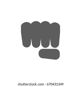 Fist icon in trendy flat style isolated on white background. Symbol for your web site design, logo, app, UI. Vector illustration, EPS