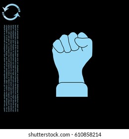 Fist icon. vector illustration