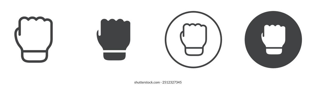 Fist icon Vector logo outline