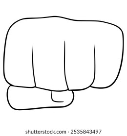 fist illustration hand drawn outline vector