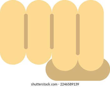 fist illustration in minimal style isolated on background
