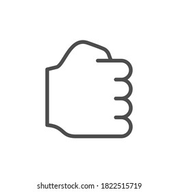Fist or knuckle line outline icon