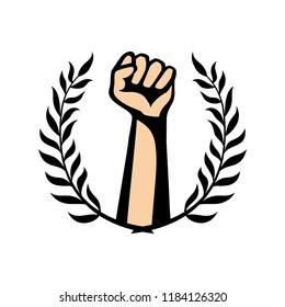 Fist Laurel Wreath On White Background Stock Vector (Royalty Free ...
