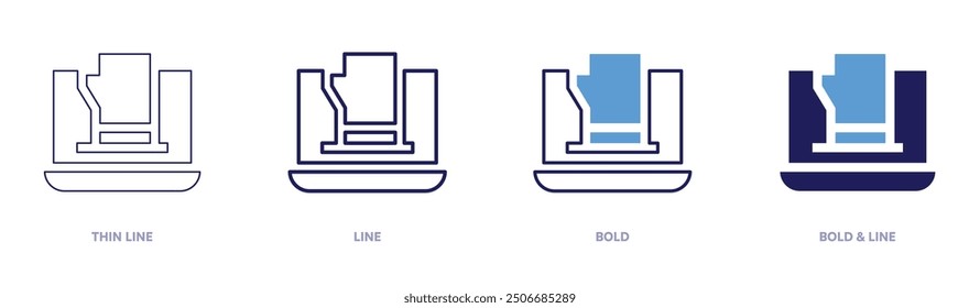 Fist leader icon in 4 different styles. Thin Line, Line, Bold, and Bold Line. Duotone style. Editable stroke.