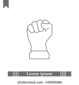 Fist line icon