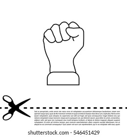 Fist line icon