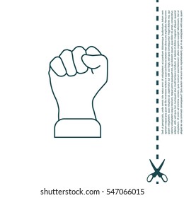 Fist line icon