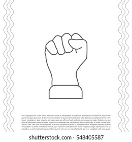 Fist line icon
