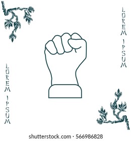 Fist line icon
