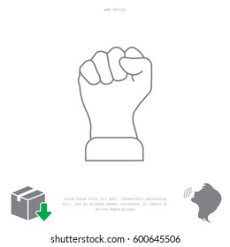 Fist line icon