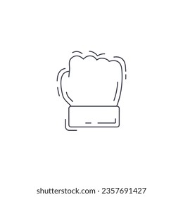 fist line icon. fist thin line icon