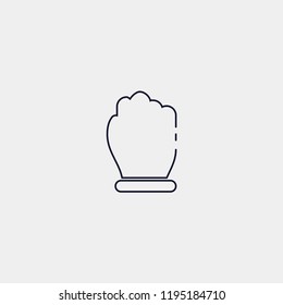 fist line icon, vector illustration. flat icon