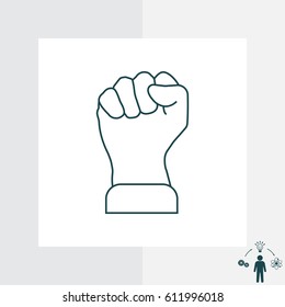 Fist line icon. vector illustration