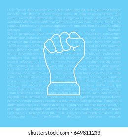 Fist line icon. vector illustration
