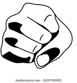 fist logo with black color on white background