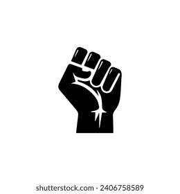 Fist Logo Design Vector Black and white on white background