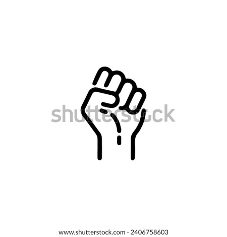 Fist Logo Design Vector Black and white on white background
