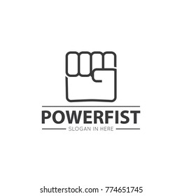 fist logo, icon, symbol, design template
