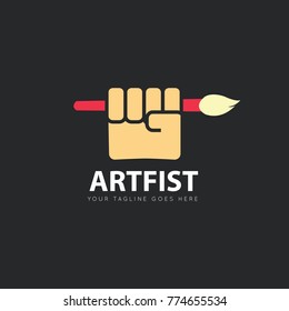 fist logo, icon, symbol, design template