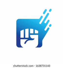 fist logo with a simple concept