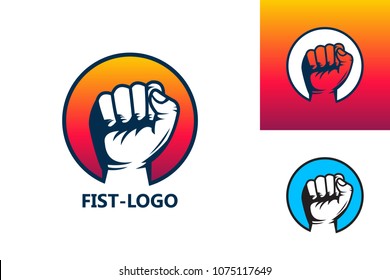 Fist Logo Template Design Vector, Emblem, Design Concept, Creative Symbol, Icon