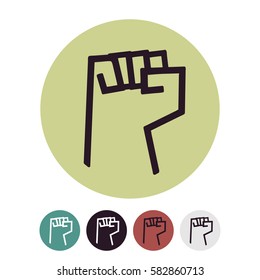 Fist logo. Vector Illustration on a white background.