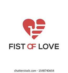 Fist love relationship trust love logo