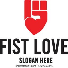 The fist love  symbol vector 